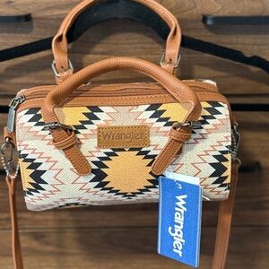 Wrangler Aztec Tan and Cream Crossbody Bag